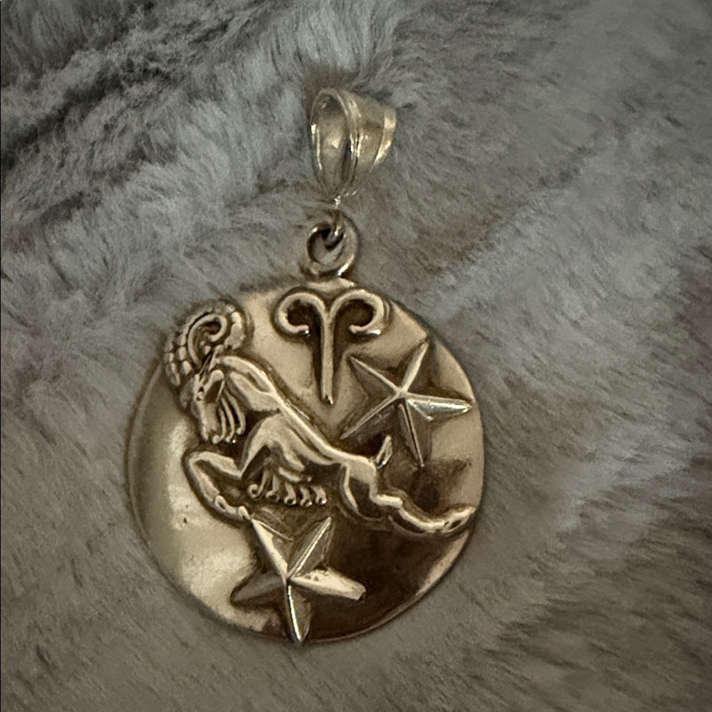 Margot de Taxco Sterling Pendant with Aries Symbol